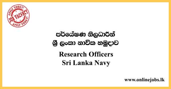 Research Officers Sri Lanka Navy