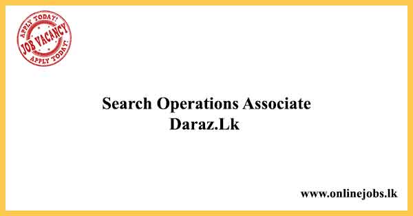 Search Operations Associate Job - Daraz