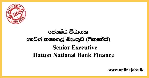 Senior Executive Hatton National Bank Finance