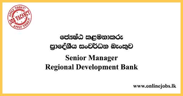 Senior Manager - RDB Bank Job Vacancies 2024