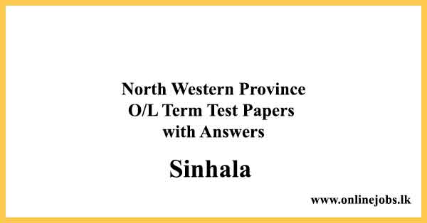 TerSinhala m Test Papers with Answers