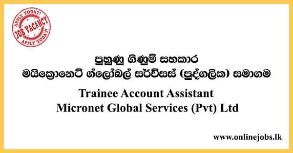 Trainee Account Assistant Micronet Global Services (Pvt) Ltd