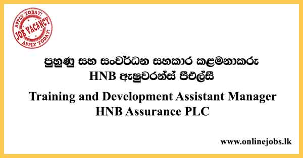Training and Development Assistant Manager HNB Assurance PLC