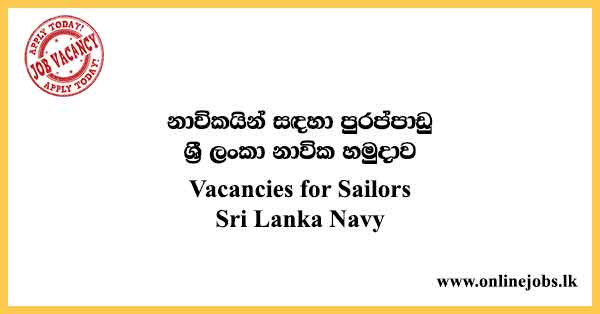 Vacancies for Sailors Sri Lanka Navy