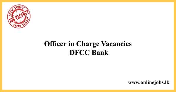 Officer in charge Jobs