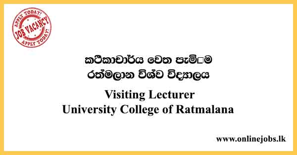 Visiting Lecturer University College of Ratmalana