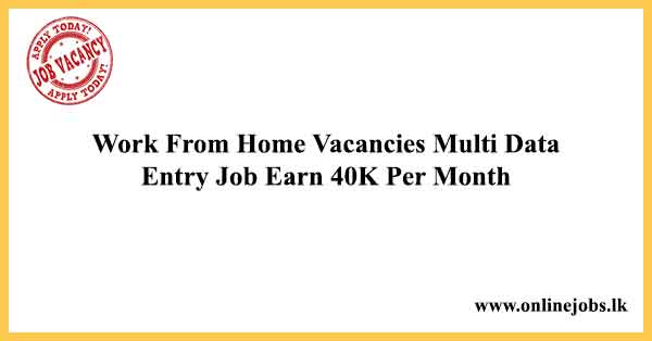 Work From Home Vacancies Multi Data Entry Job Earn 40K Per Month